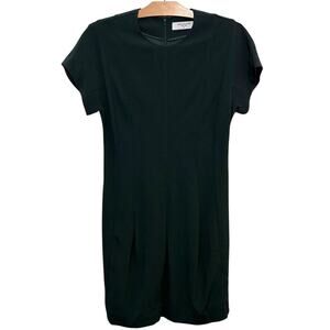 MM Lafleur | Dress Green Knee Length Short Sleeve Career Work Wear- Size 10